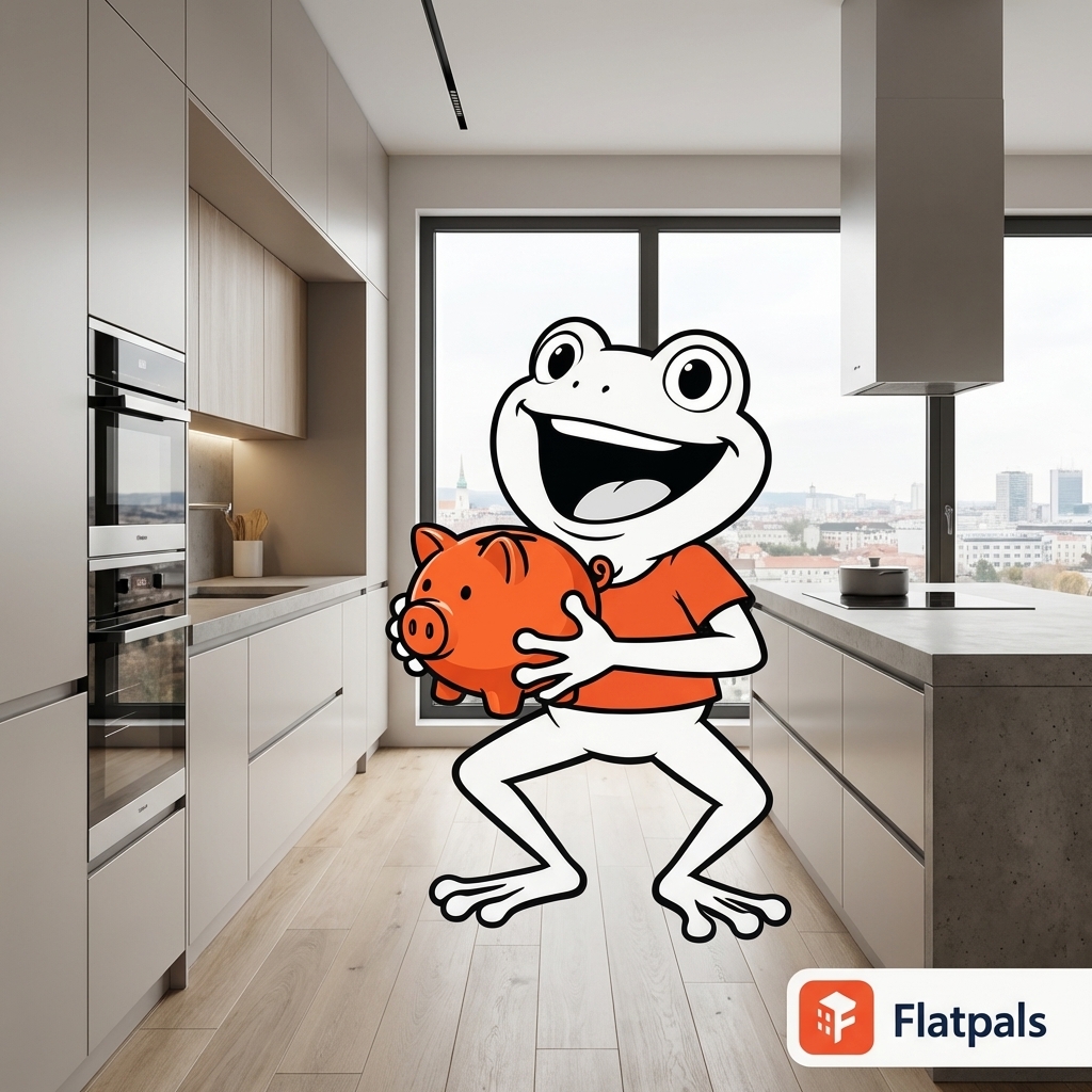 Maskot Flatpals ako symbol finančnej úľavy